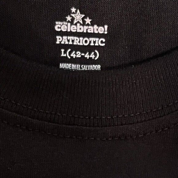 CELEBRATE PATRIOTIC Black Graphic Muscle Shirt Mens Large (42-44) Motorcycle NWT - Picture 4 of 11